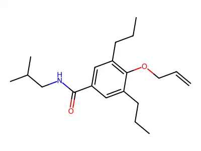 Benzamide, 4-allyloxy-3,5-dipropyl-N-isobutyl- structure