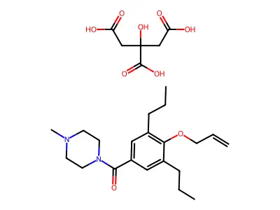 Piperazine, 1-(4-allyloxy-3,5-dipropylbenzoyl)-4-methyl-, citrate structure