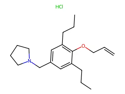 Pyrrolidine, 1-(4-allyloxy-3,5-dipropylbenzyl)-, hydrochloride structure