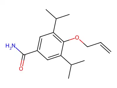 Benzamide, 4-allyloxy-3,5-diisopropyl- structure