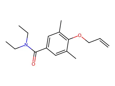 Benzamide, 4-allyloxy-N,N-diethyl-3,5-dimethyl- structure