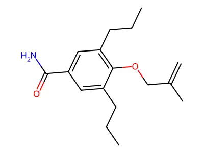 Benzamide, 3,5-dipropyl-4-(2-methylallyloxy)- structure