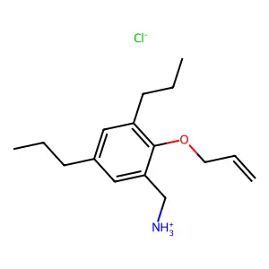 Benzylamine, 2-(allyloxy)-3,5-dipropyl-, hydrochloride structure