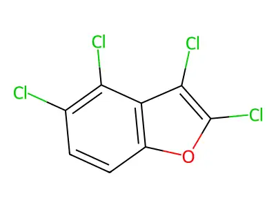 Benzofuran, tetrachloro- structure