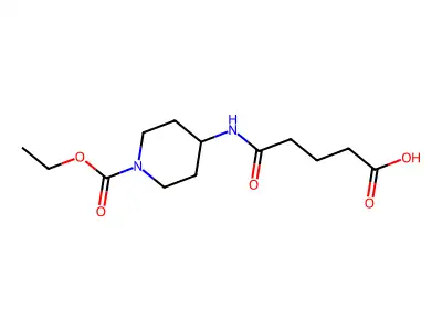 5-{[1-(Ethoxycarbonyl)piperidin-4-yl]amino}-5-oxopentanoic acid structure