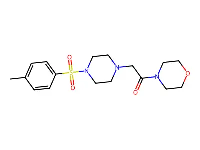 2-[4-(4-Methylphenyl)sulfonylpiperazin-1-yl]-1-morpholin-4-ylethanone structure