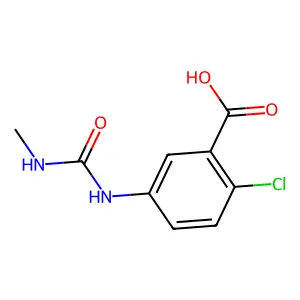 2-Chloro-5-[(methylcarbamoyl)amino]benzoic acid structure