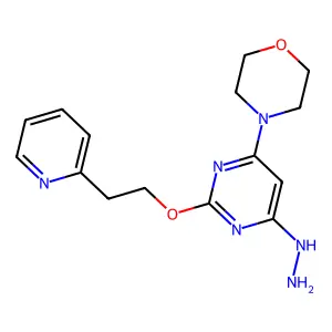 [6-Morpholin-4-yl-2-(2-pyridin-2-ylethoxy)pyrimidin-4-yl]hydrazine structure