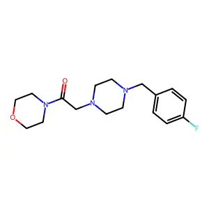 2-[4-(4-Fluorobenzyl)piperazino]-1-morpholino-1-ethanone structure