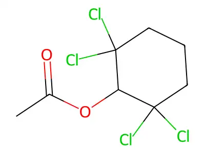 2,2,6,6-Tetrachlorocyclohexyl acetate structure
