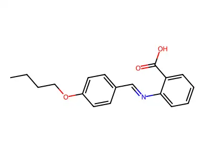 2-(((4-Butoxyphenyl)methylene)amino)benzoic acid structure