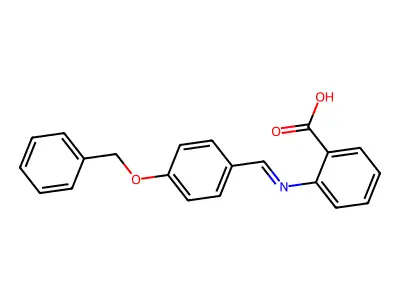 N-(p-(Benzoyloxy)benzylidene)anthranilic acid structure