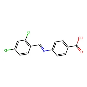 4-(2,4-二氯亚苄基氨基)苯甲酸 structure