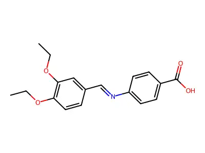 4-(((3,4-Diethoxyphenyl)methylene)amino)benzoic acid structure