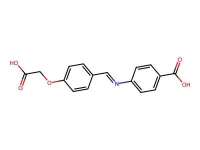 4-(((4-(Carboxymethoxy)phenyl)methylene)amino)benzoic acid structure