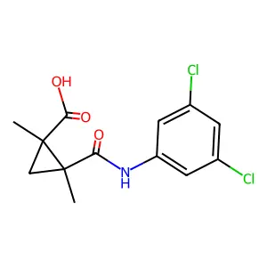 2-(3,5-Dichlorophenylcarbamoyl)-1,2-dimethylcyclopropane-1-carboxylic acid structure