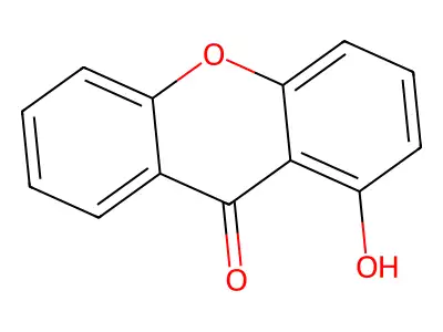 1-Hydroxyxanthone structure