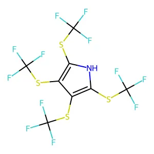 1H-Pyrrole, 2,3,4,5-tetrakis[(trifluoromethyl)thio]- structure