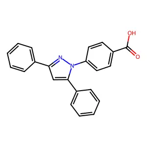4-(3,5-Diphenyl-pyrazol-1-yl)-benzoic acid structure