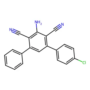 5'-Amino-4-chloro-1,1':3',1''-terphenyl-4',6'-dicarbonitrile structure
