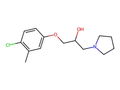 1-(4-Chloro-3-methylphenoxy)-3-pyrrolidin-1-ylpropan-2-ol structure