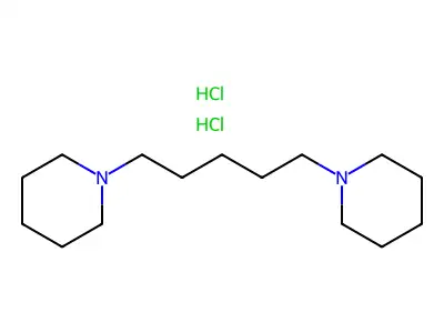 Piperidine, 1,1'-(1,5-pentanediyl)bis-, dihydrochloride structure