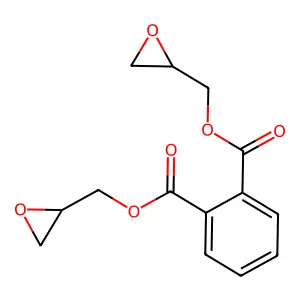 1,2-Bis(2-oxiranylmethyl) 1,2-benzenedicarboxylate structure