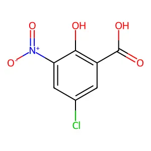 5-Chloro-2-hydroxy-3-nitrobenzoic acid structure