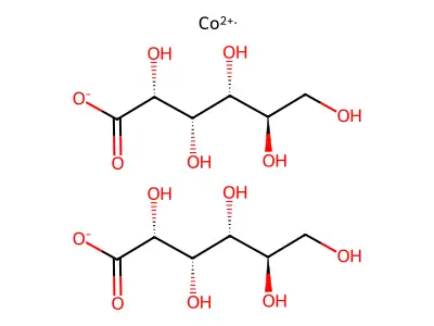 Cobalt(II) gluconate hydrate structure