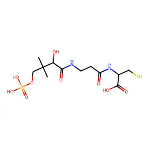 N-((R)-4-phosphopantothenoyl)-L-cysteine structure