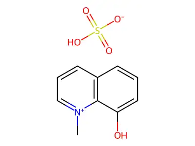 Quinolinium, 8-hydroxy-1-methyl-, sulfate structure