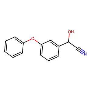 Benzeneacetonitrile, alpha-hydroxy-3-phenoxy-, (alphaR)- structure