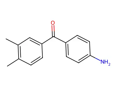 (4-Aminophenyl)(3,4-dimethylphenyl)methanone structure