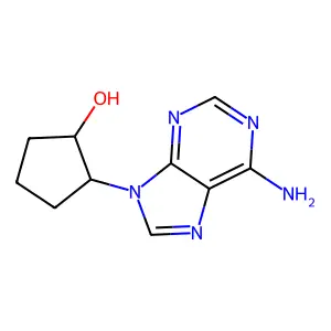Trans-2-(6-amino-9H-purin-9-yl)cyclopentanol structure