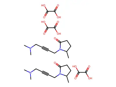 2-Pyrrolidinone, 1-(4-(dimethylamino)-2-butynyl)-5-methyl-, ethanedioate (2:3) structure