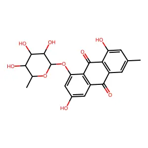 Emodin-1-O-alpha-L-rhamnoside structure