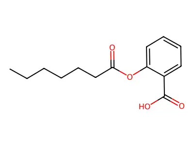 Heptanoyl salicylic acid structure