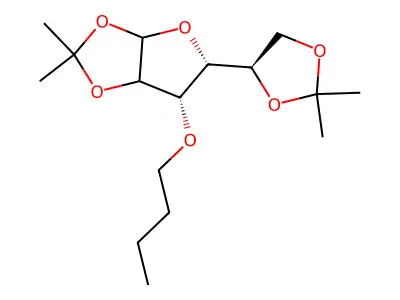 Glucofuranose, 3-O-butyl-1:2,5:6-di-O-isopropylidene-, alpha-D- structure