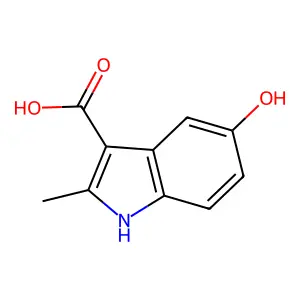 5-hydroxy-2-methyl-1H-indole-3-carboxylic acid structure