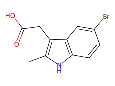 2-(5-bromo-2-methyl-1H-indol-3-yl)acetic acid structure