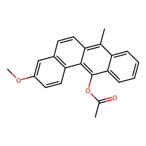 Benz(a)anthracen-12-ol, 3-methoxy-7-methyl-, acetate structure