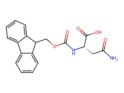 N2-((9H-Fluoren-9-ylmethoxy)carbonyl)-L-asparagine structure
