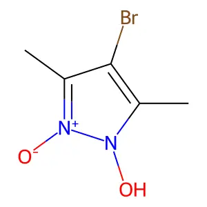 4-Bromo-1-hydroxy-3,5-dimethyl-2-oxidopyrazol-2-ium structure