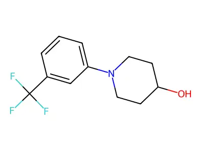 1-[3-(Trifluoromethyl)phenyl]piperidin-4-ol structure
