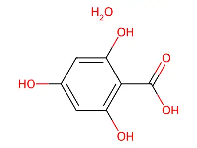 2,4,6-Trihydroxybenzoic acid monohydrate structure