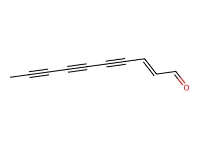 2-Decene-4,6,8-triyn-1-al structure