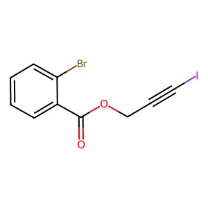 Benzoic acid, 2-bromo-, 3-iodo-2-propynyl ester structure