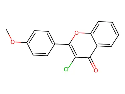 3-chloro-2-(4-methoxyphenyl)-4H-chromen-4-one structure