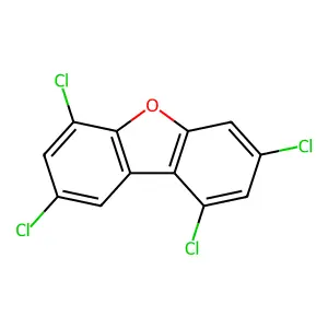 1,3,6,8-Tetrachlorodibenzofuran structure