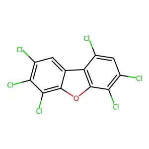 1,3,4,6,7,8-Hexachlorodibenzofuran structure